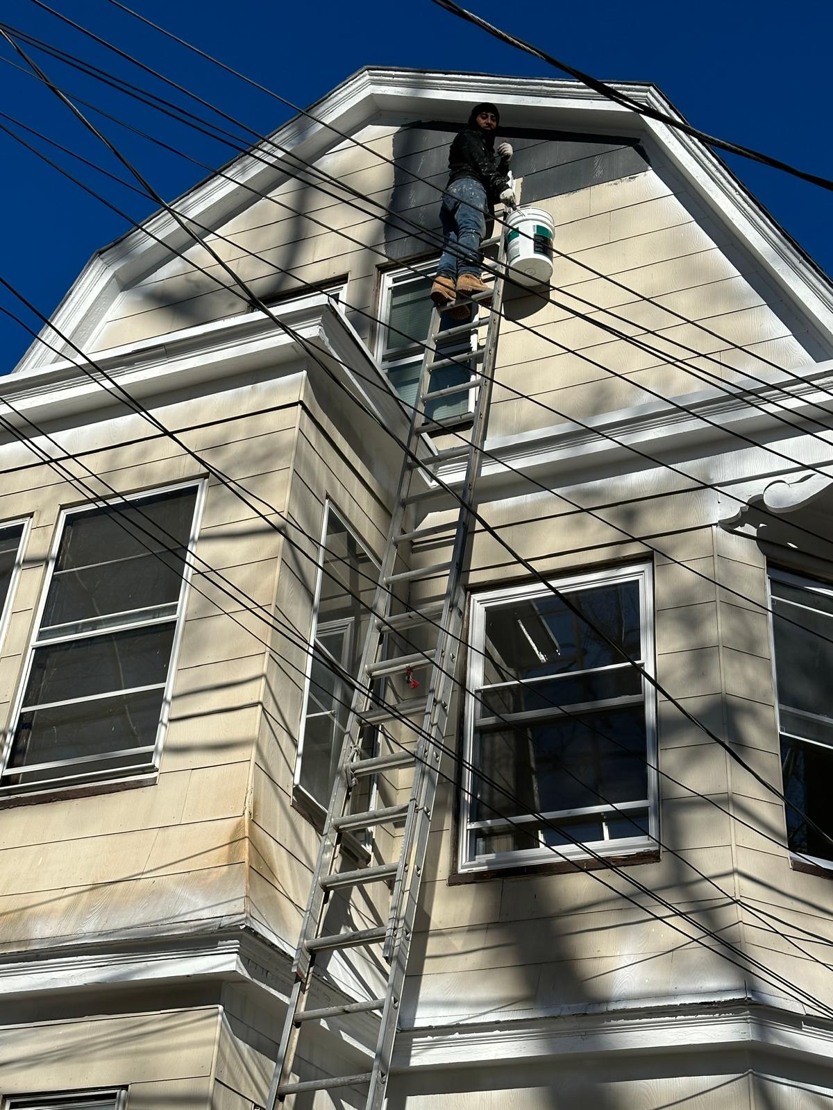 Before exterior painting in New Jersey by Toro General Construction